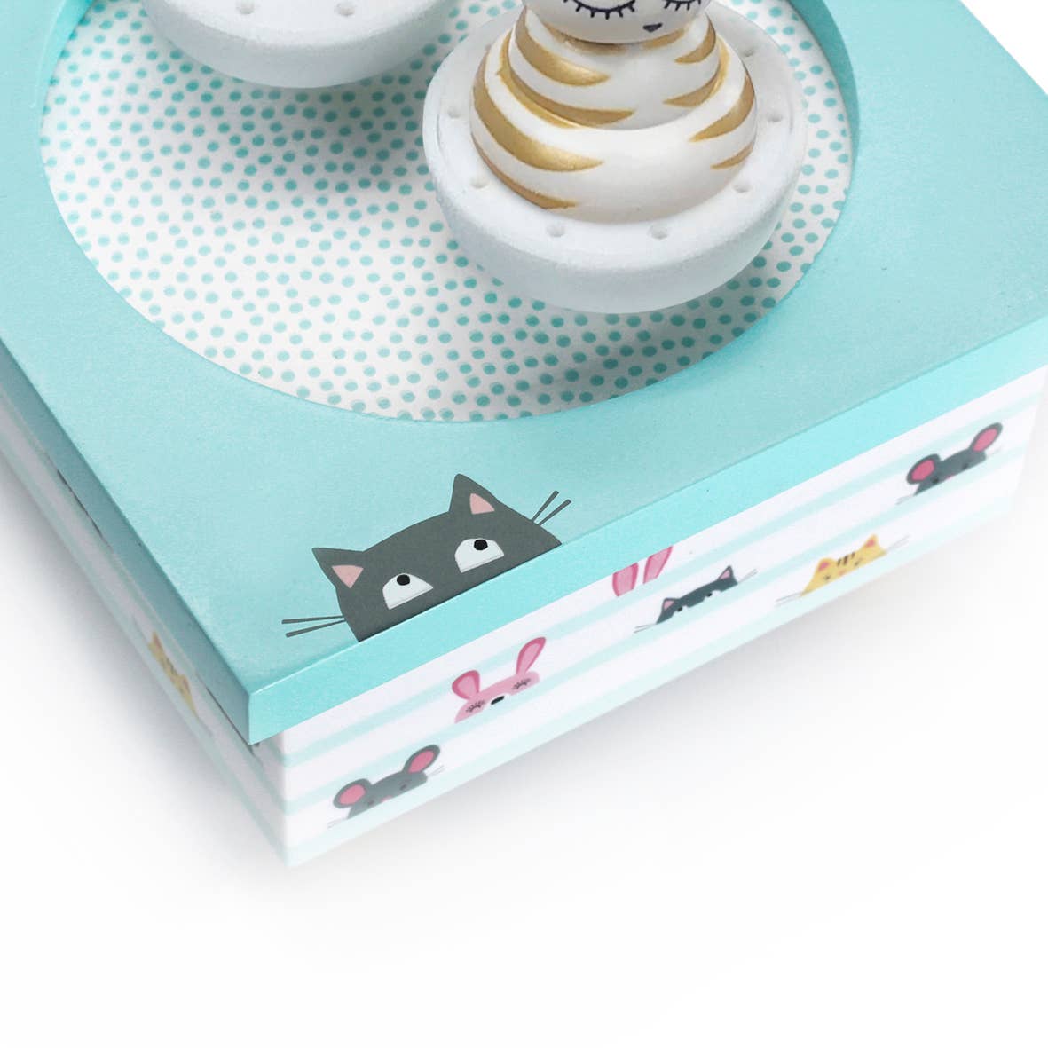 Dancing Cat & Mouse Music Box