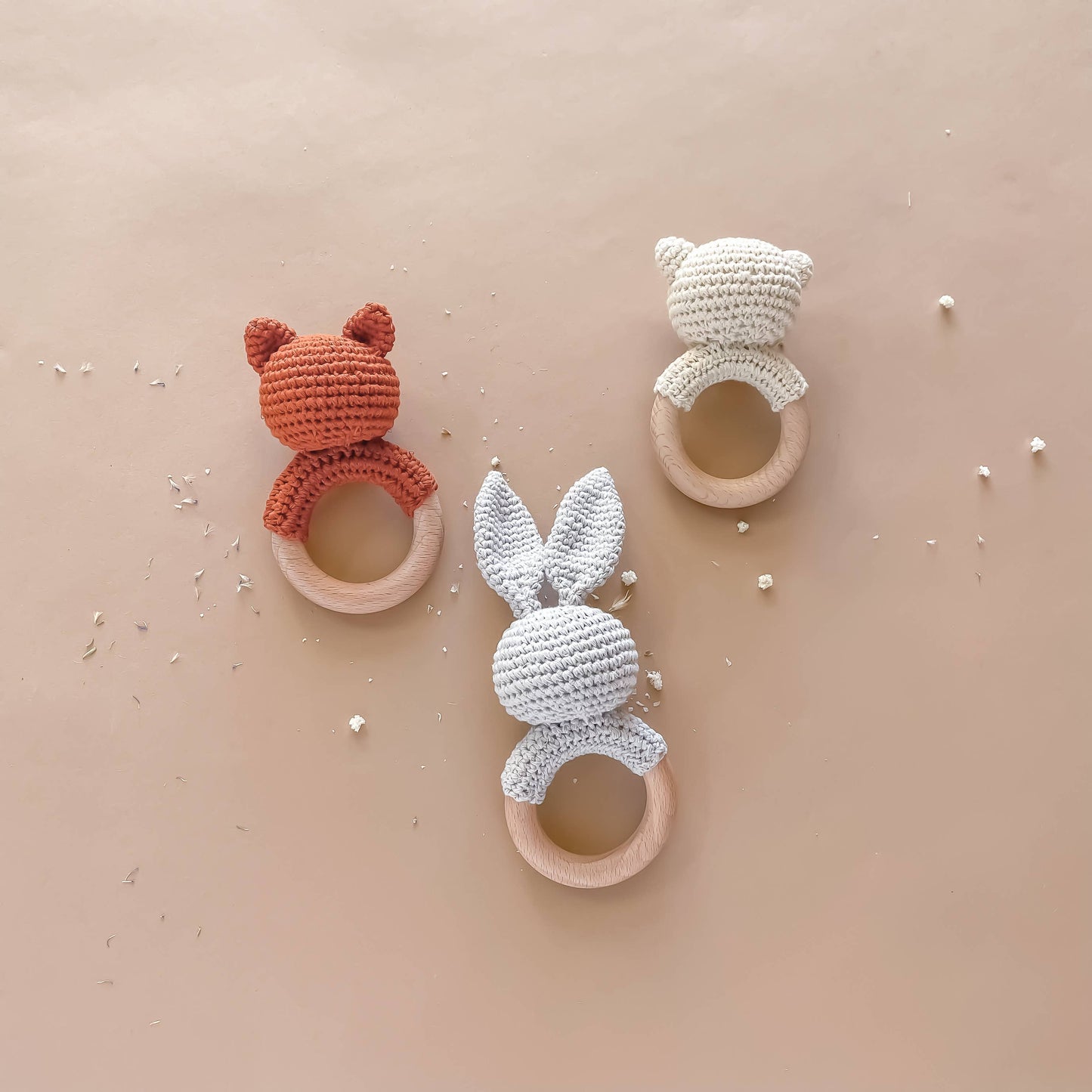 Bear Cotton Crochet Rattle