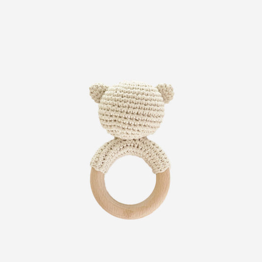 Bear Cotton Crochet Rattle