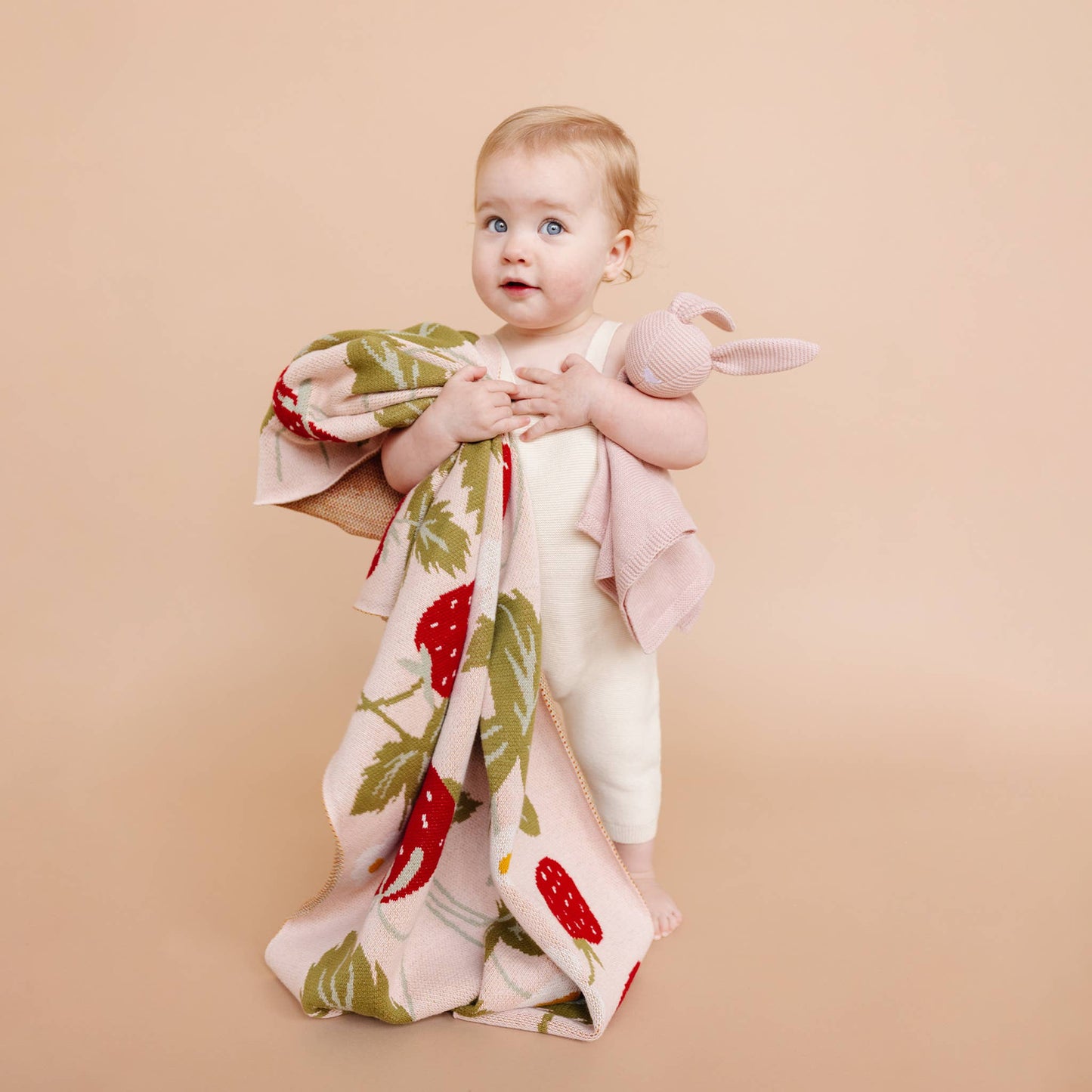 Strawberry Bunny Organic Blanket
