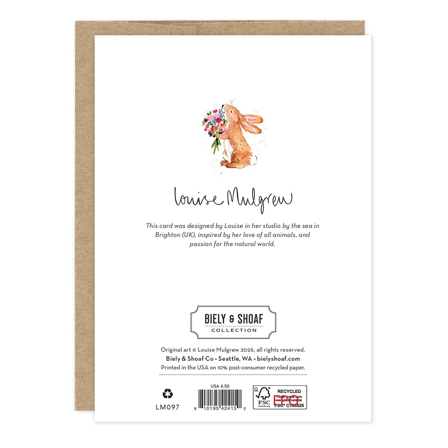 Dog & Bunny Get Well Card