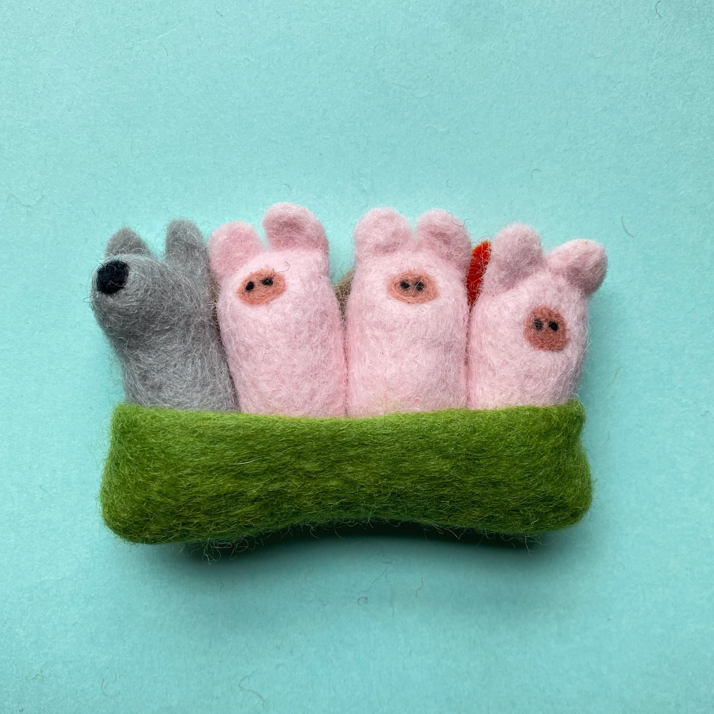 Felted Pocket Pals | The Three Little Pigs