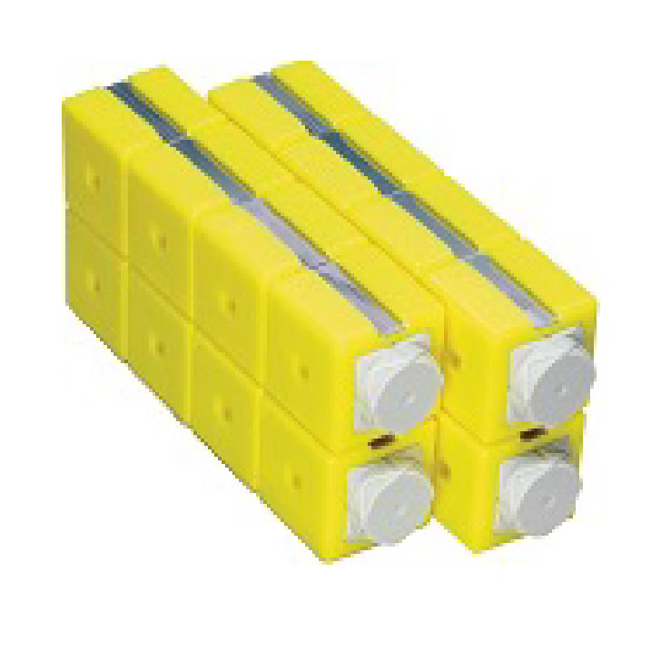 Rail Cube Track Pack - Yellow Straight Blocks