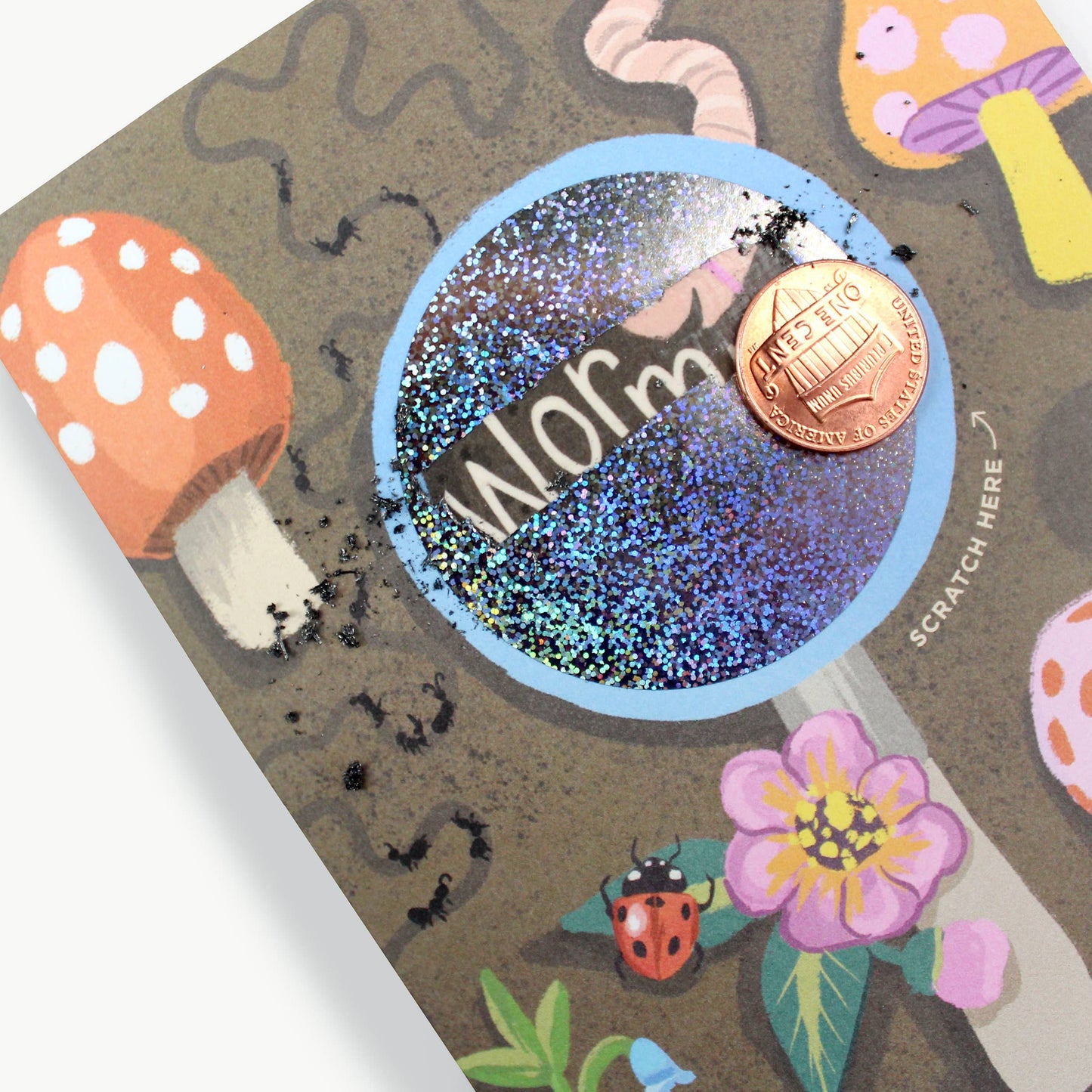 Scratch-off Card - Worm Wishes - Birthday