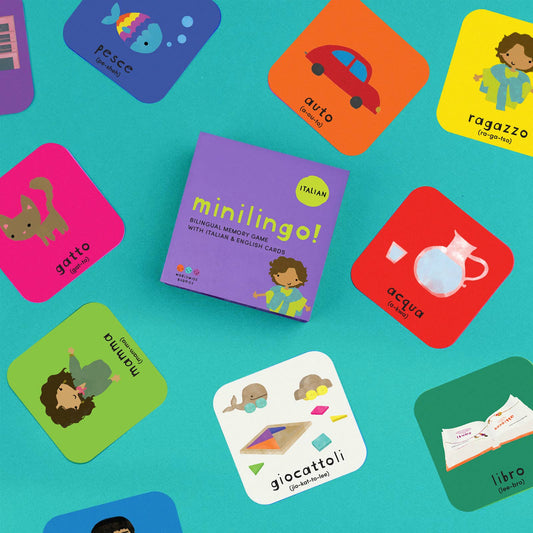 Minilingo, Italian/English Bilingual Flashcards for Kids: Italian/English