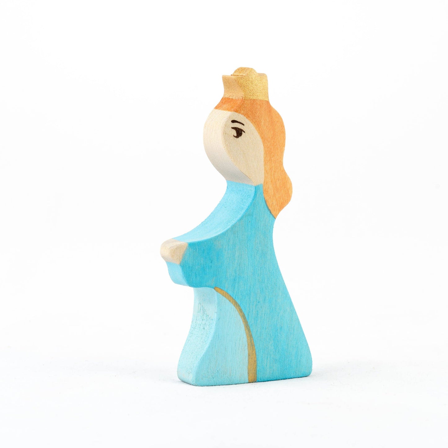 Waldorf Wooden Prince and Princess Figures: Light/blue