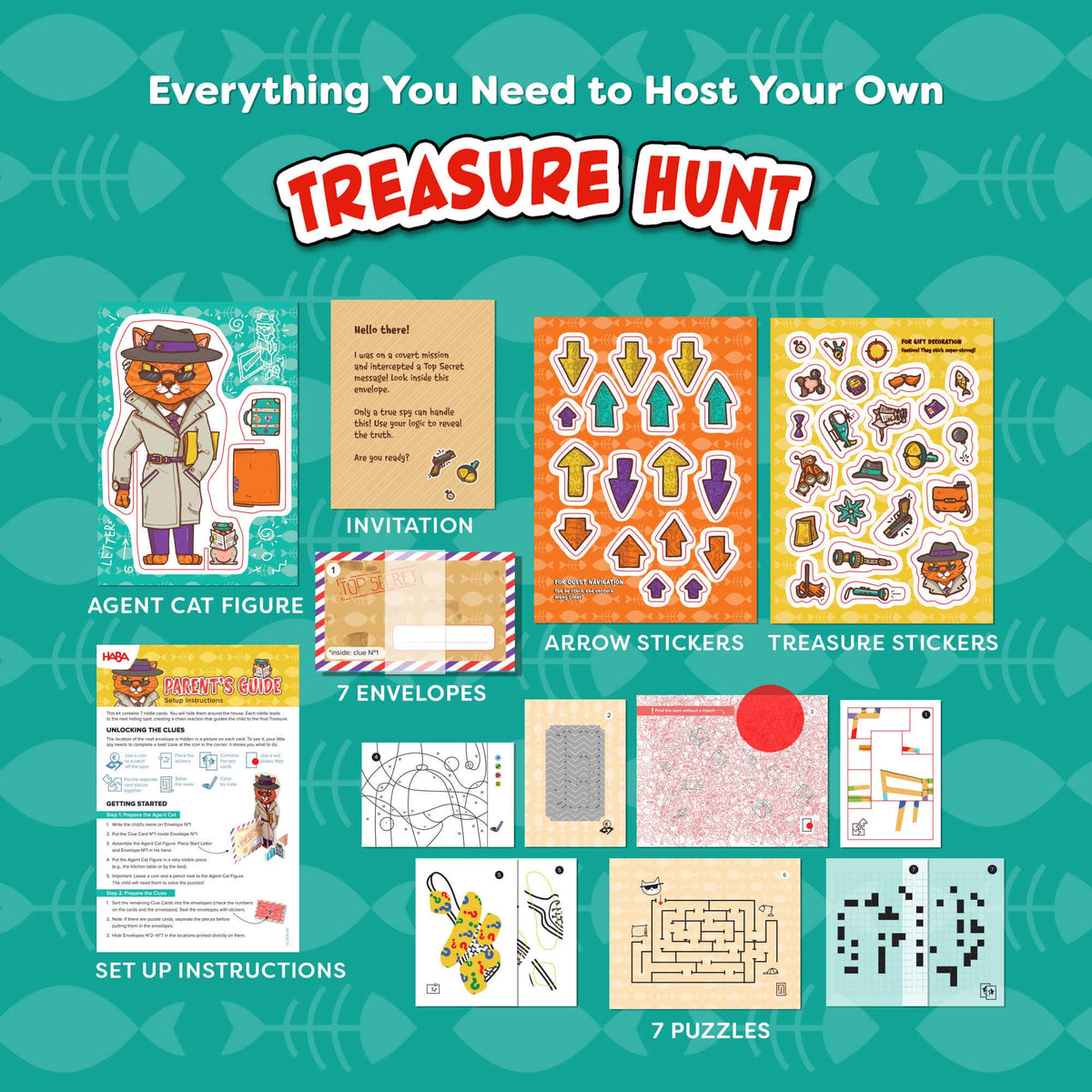 Secret Agent Treasure Hunt Party Game