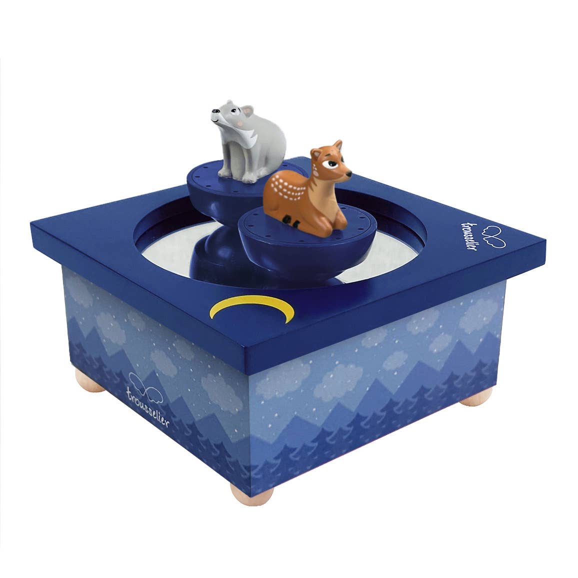 Music Box Dancing Fawn & Bear in the Forest