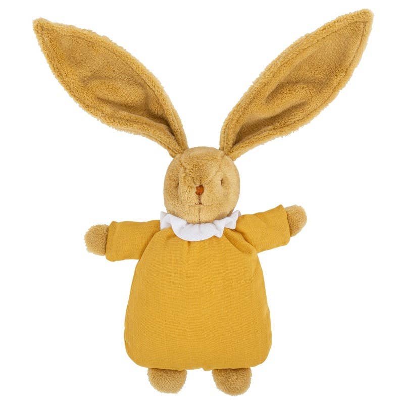 Angel's Nest Bunny Soft Toy with Rattle - Curry