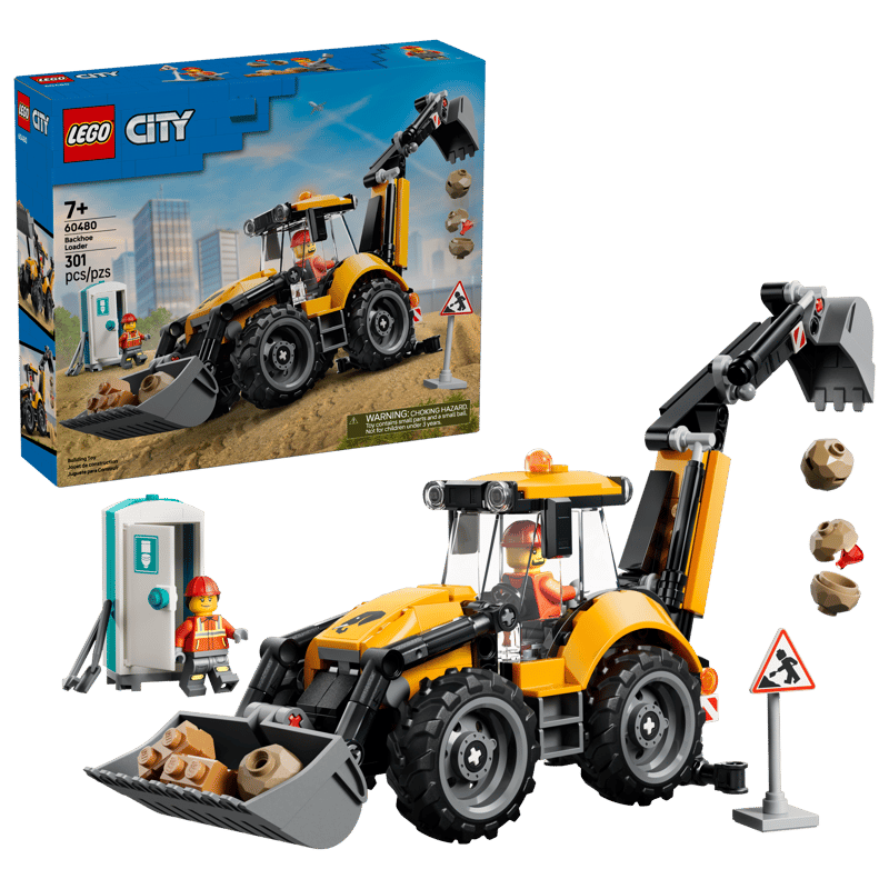 60480 LEGO City Yellow Backhoe Loader