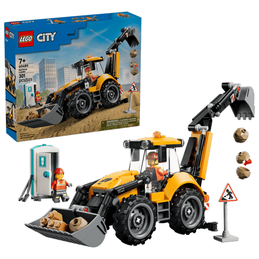 60480 LEGO City Yellow Backhoe Loader