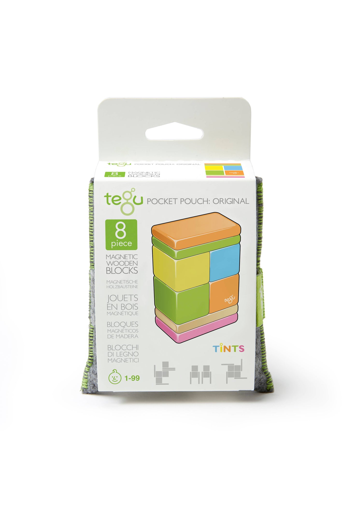 Tegu Original Pocket Pouch - Magnetic Wooden Block Set