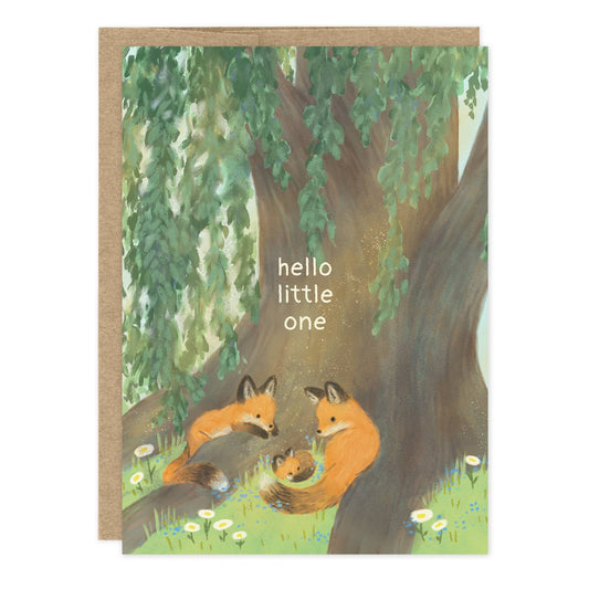 Fox Welcome Baby Card