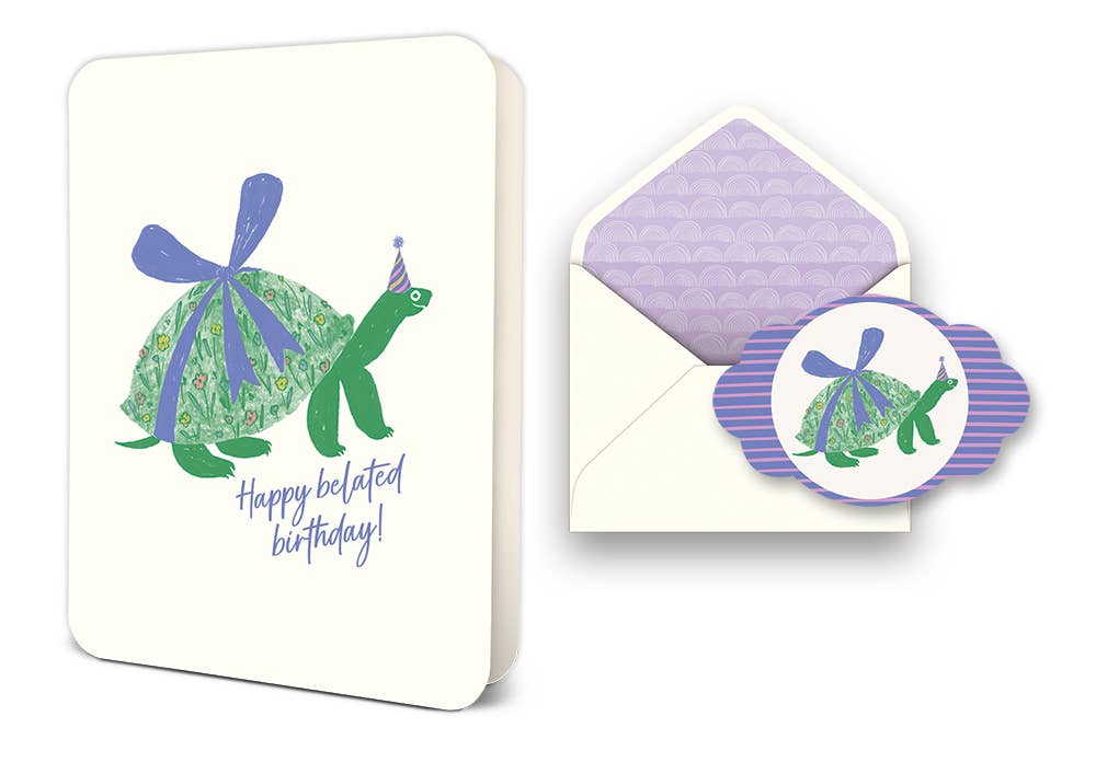 Happy Belated Birthday Deluxe Greeting Card