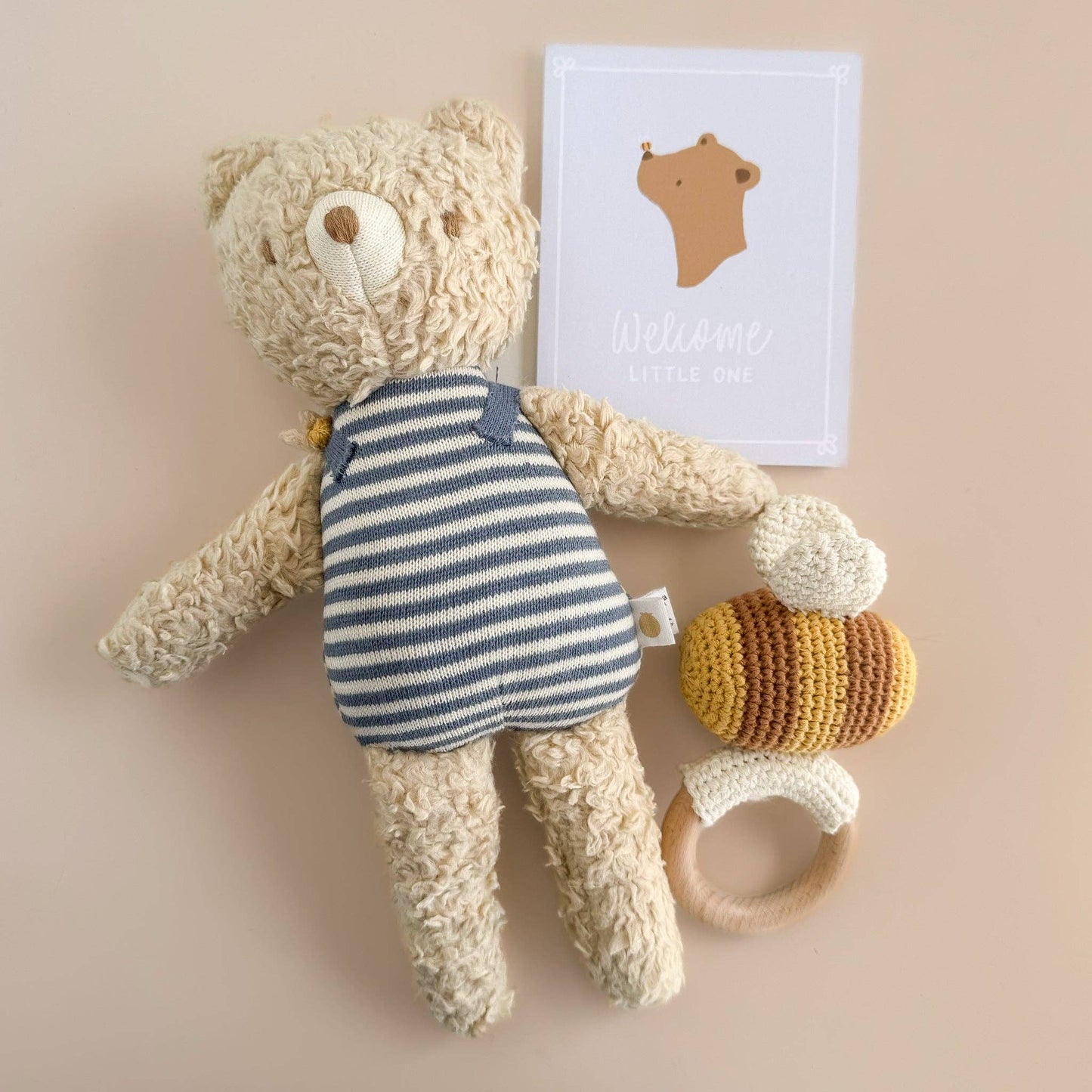 Greeting Card Welcome Little One Bee Bear