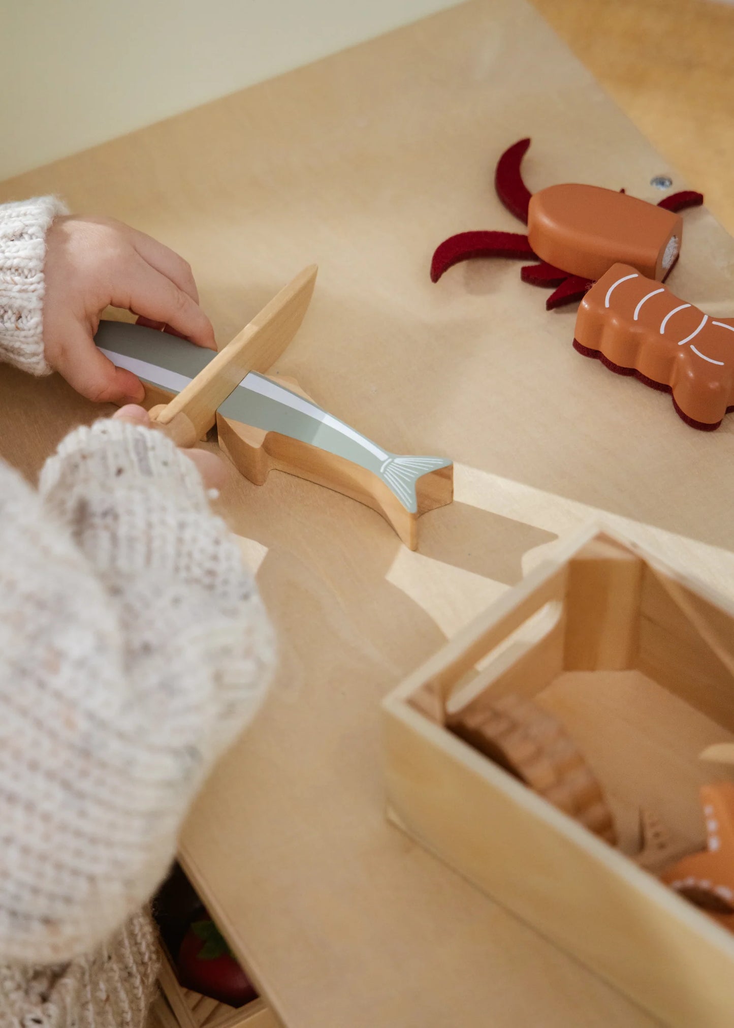 Wooden Seafood Playset