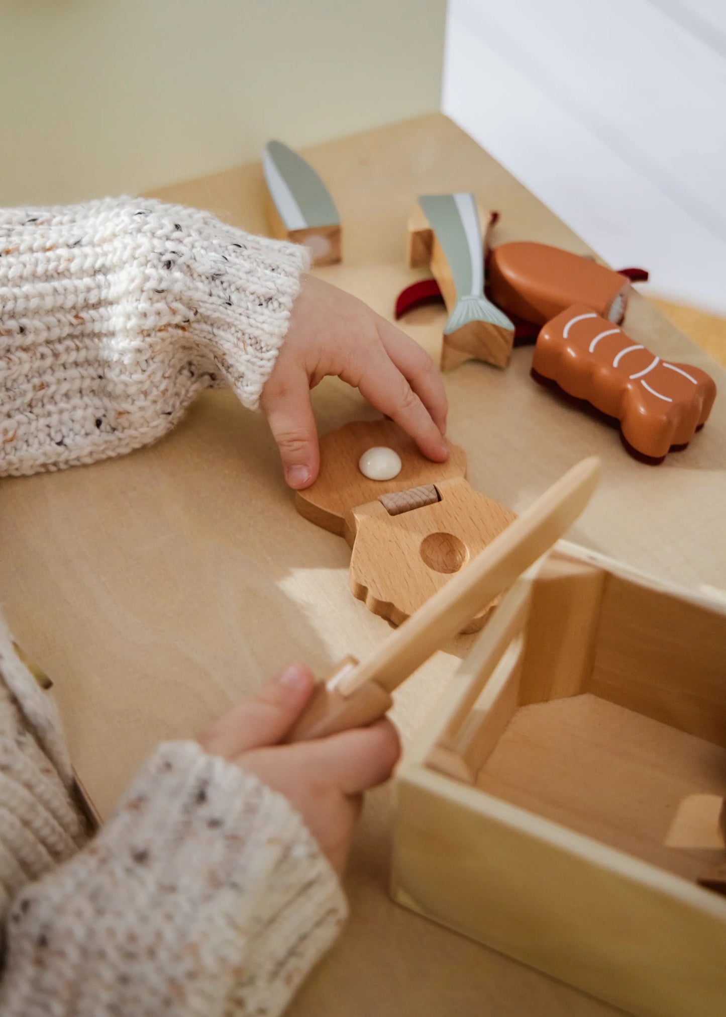 Wooden Seafood Playset