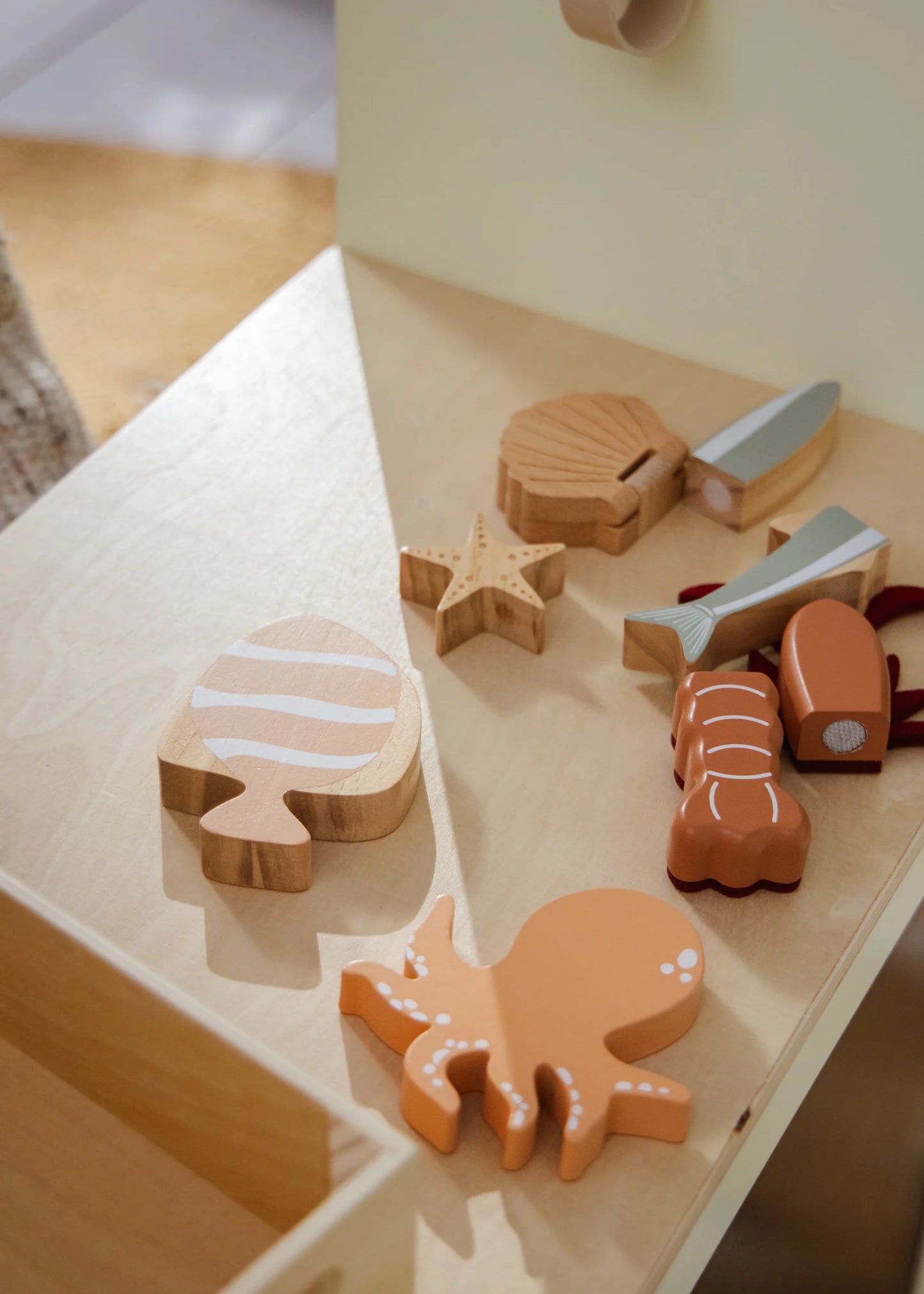 Wooden Seafood Playset