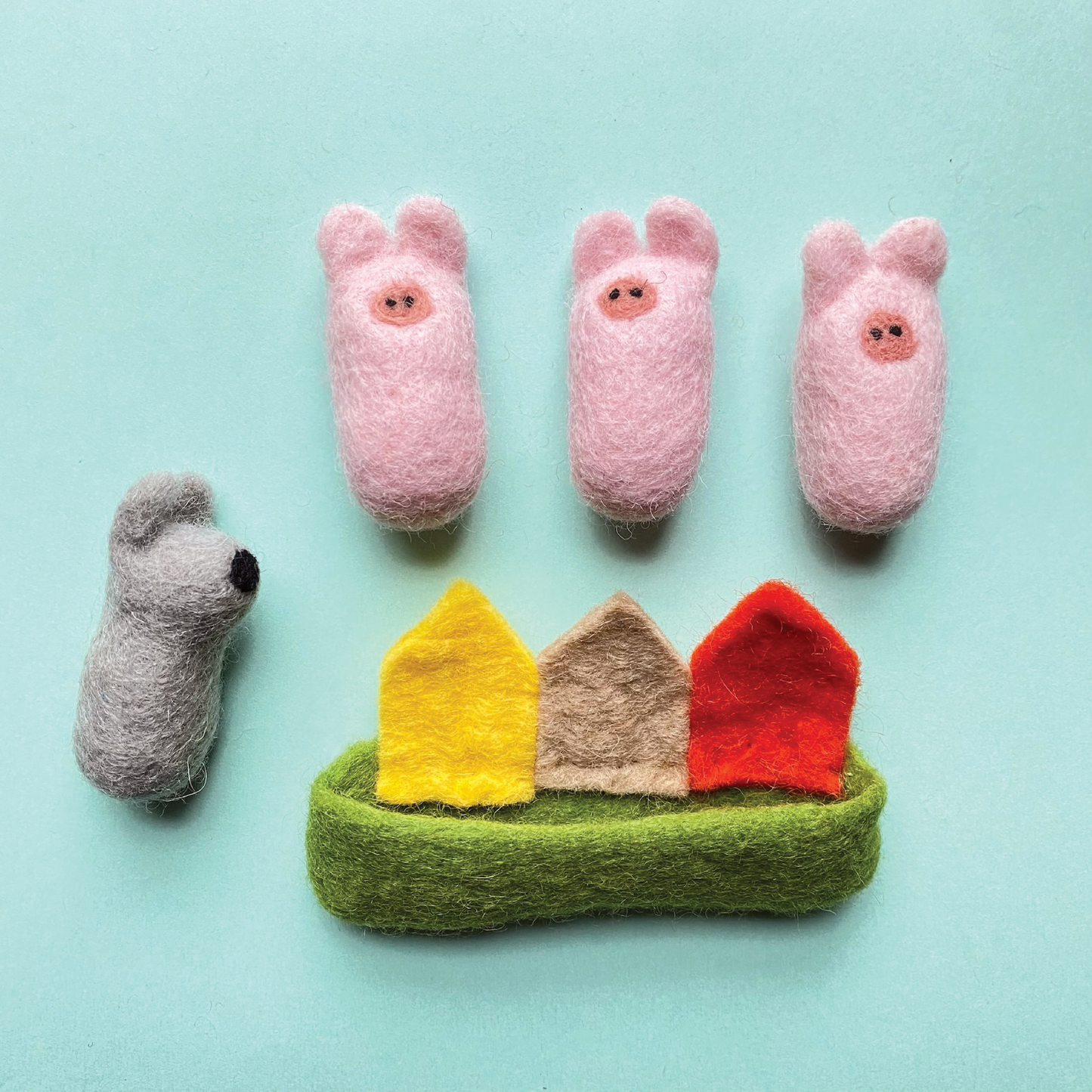 Felted Pocket Pals | The Three Little Pigs
