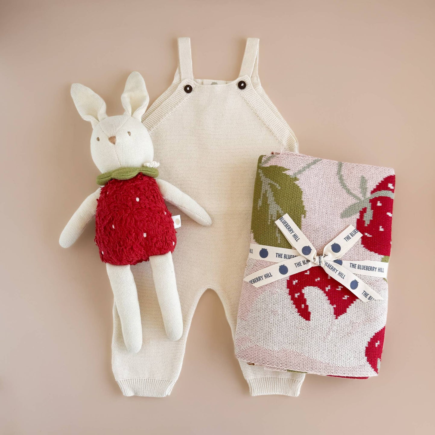 Strawberry Bunny Organic Blanket