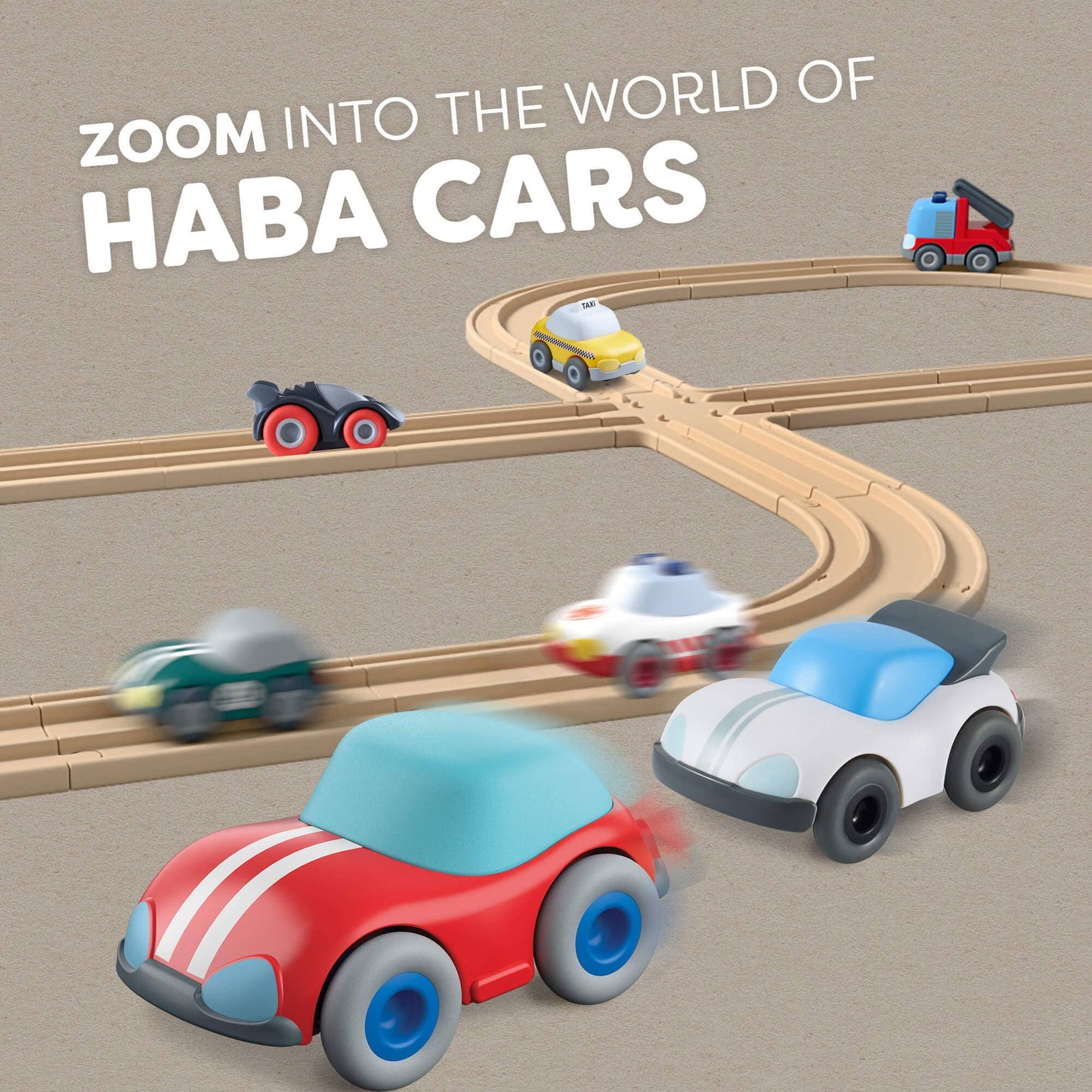 HABA Cars Light Blue Speedster with Momentum Motor
