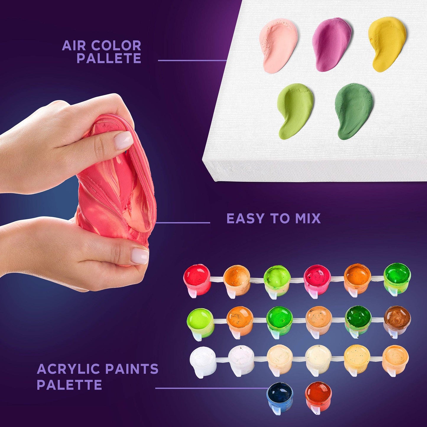 OKTO Air-Dry Clay 3D Painting Kit,  a Cat in a Flower Crown