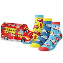 Vroom Truck Socks, 3 pk