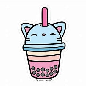 Boba Kitty Vinyl Sticker