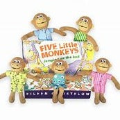 5 Little Monkeys Finger Puppets and Book Set