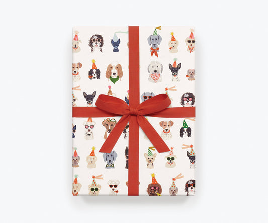 Roll of 3 Party Pups Wrapping Sheets