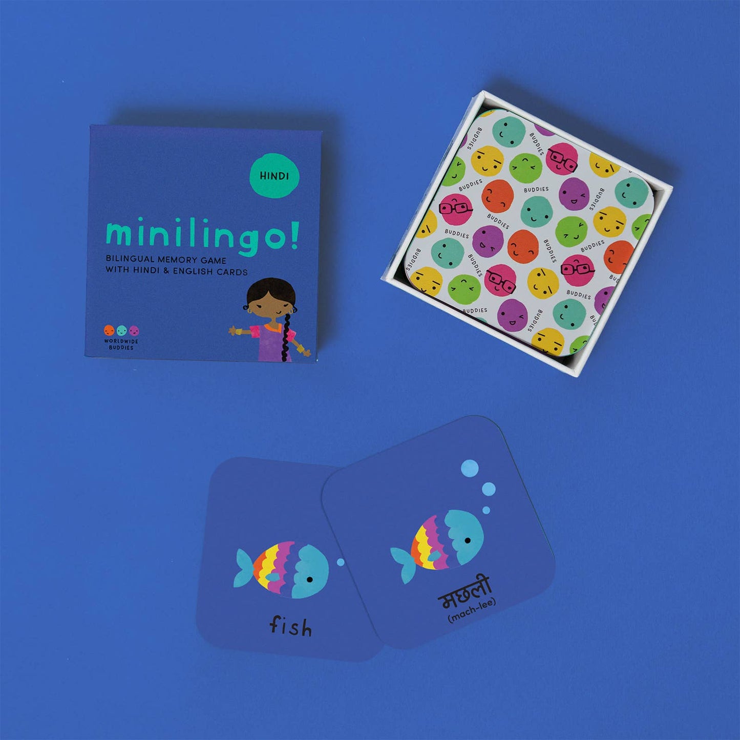 Minilingo Hindi/English Bilingual Flashcards for Kids