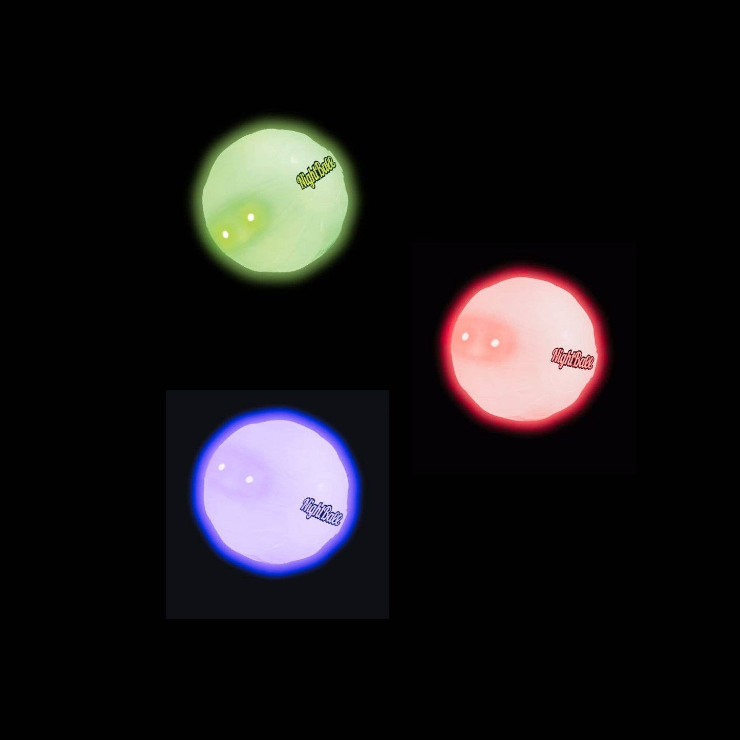 NightBall® Light-Up LED Baseballs 3-pack