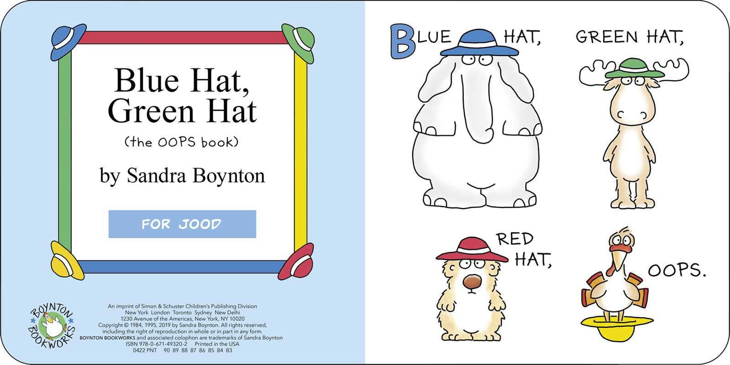 Blue Hat, Green Hat by Sandra Boynton: Board Book