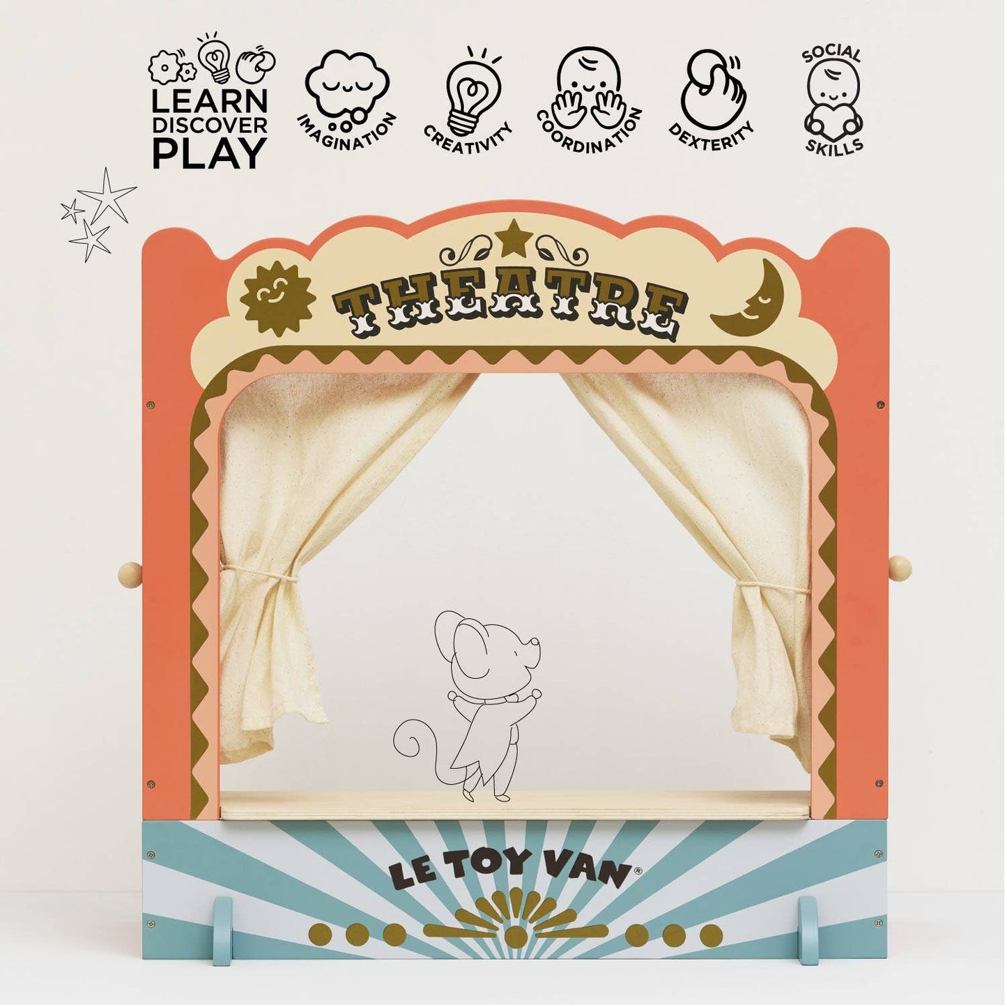 Tabletop Puppet Wooden Theater