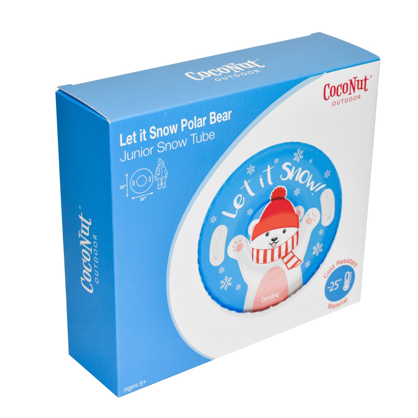 32" Junior Snow Tube - Let it Snow Polar Bear