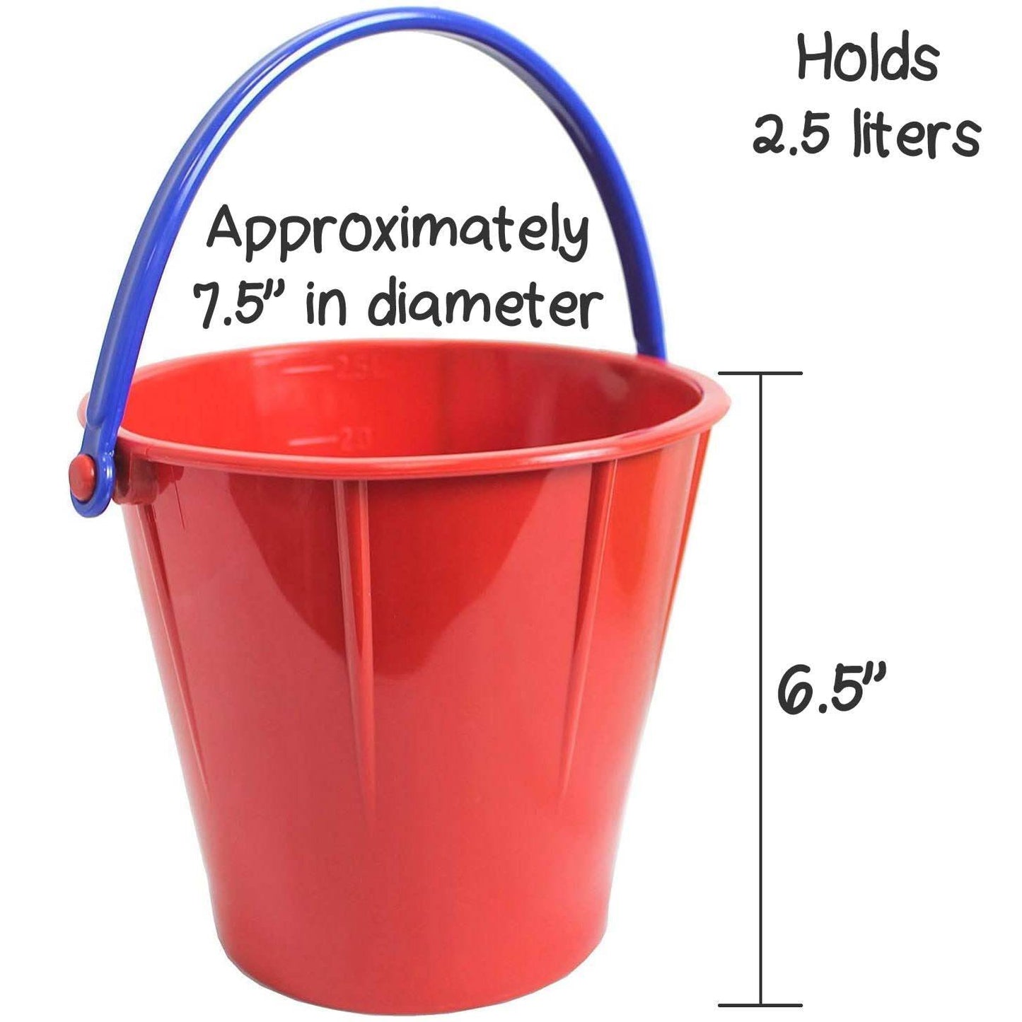 Sand & Snow Pail – 2.5L Heavy-Duty Bucket (Assorted Colors)