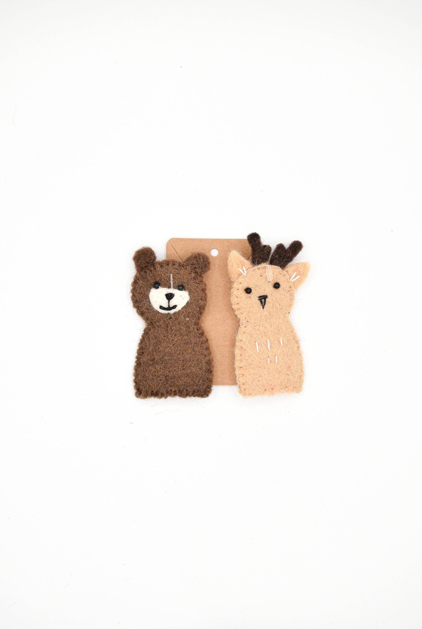 Finger Puppet - Reindeer and Brown Bear Set