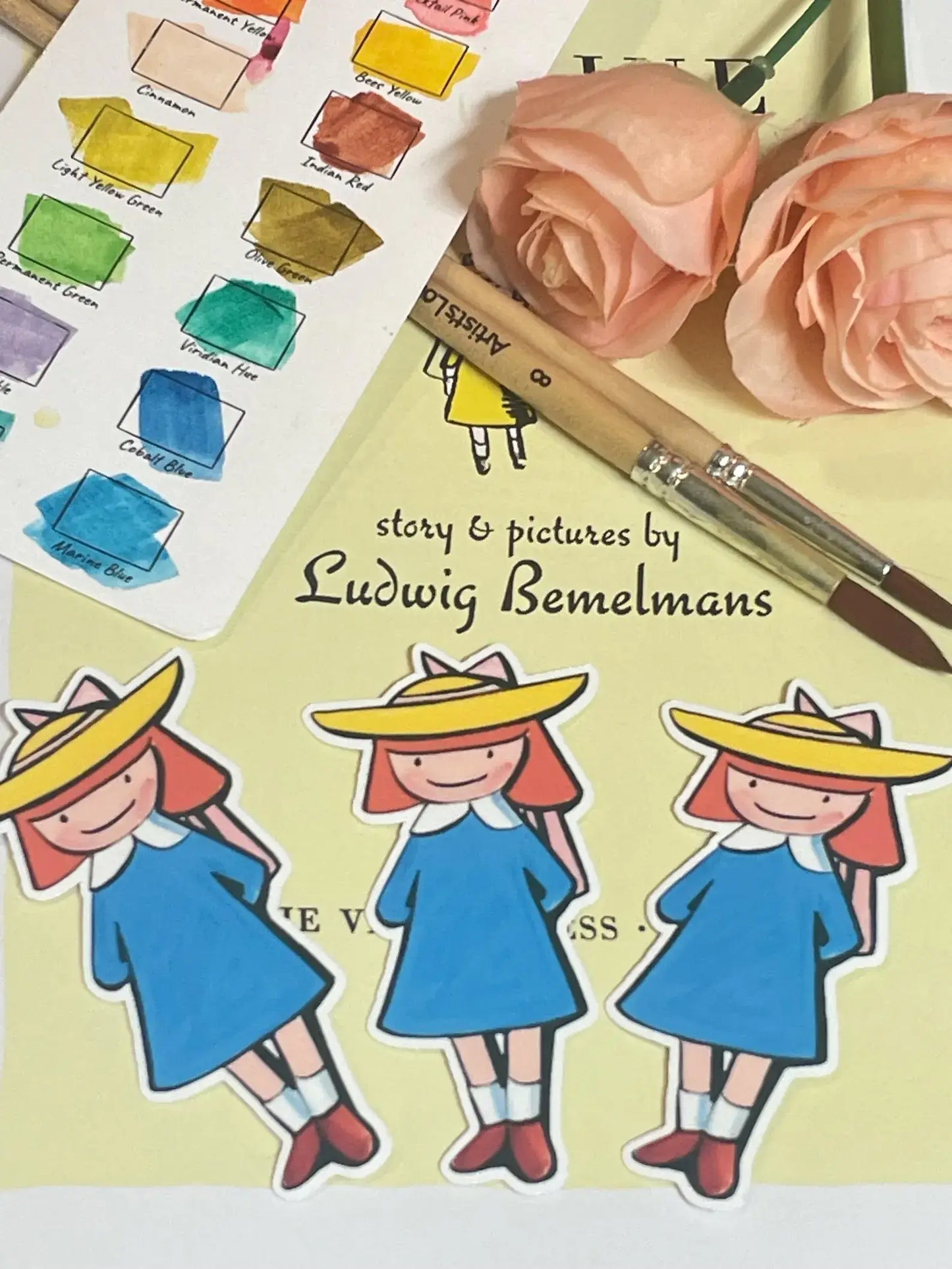 Madeline in Paris Sticker: Waterproof Vinyl Storybook Decal