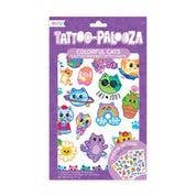 Tattoo Palooza: Glitter Temporary Tattoos - Colorful Cats (3 Sheet Set)