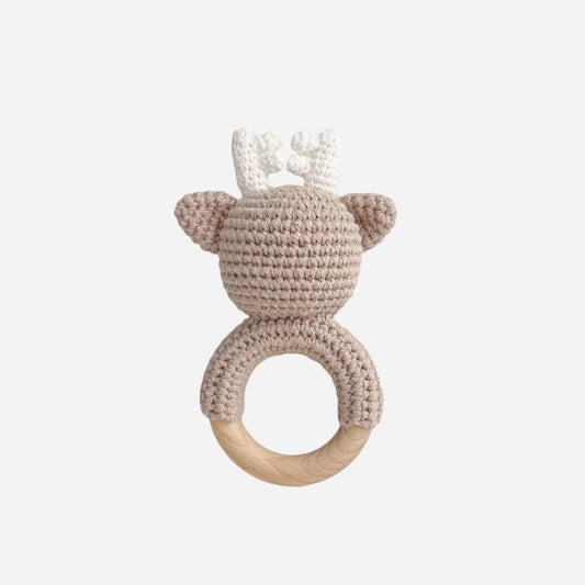Deer Crochet Cotton Rattle