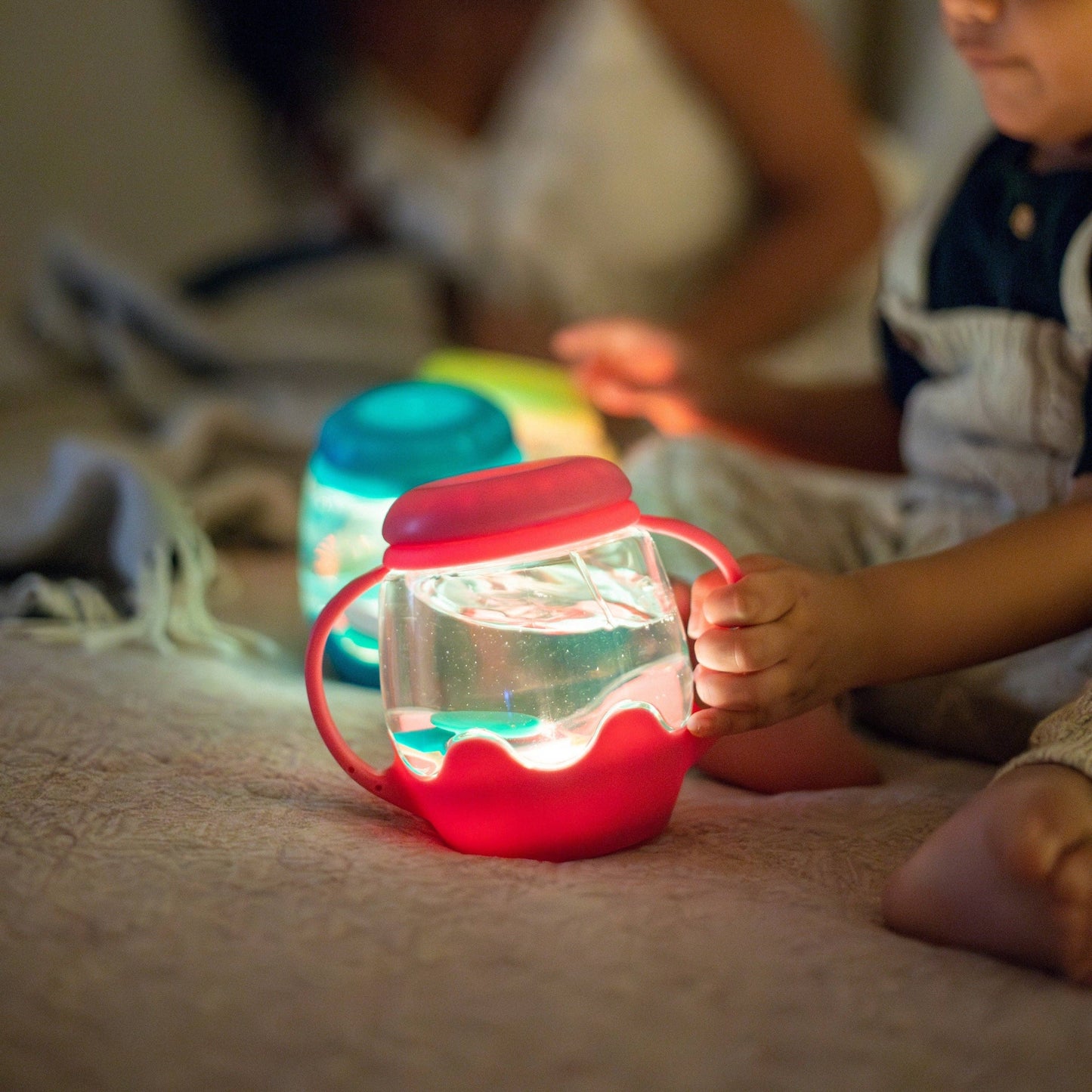 Glo Pals Mini Sensory Jar and Silicone Fun Filler Bundle - Pink: EACH