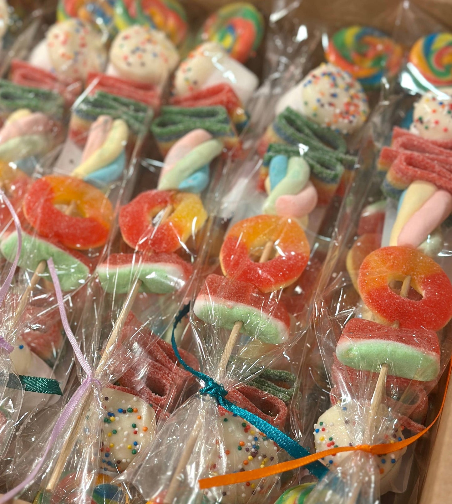 Candy Gummy kabobs w/Wood Stick