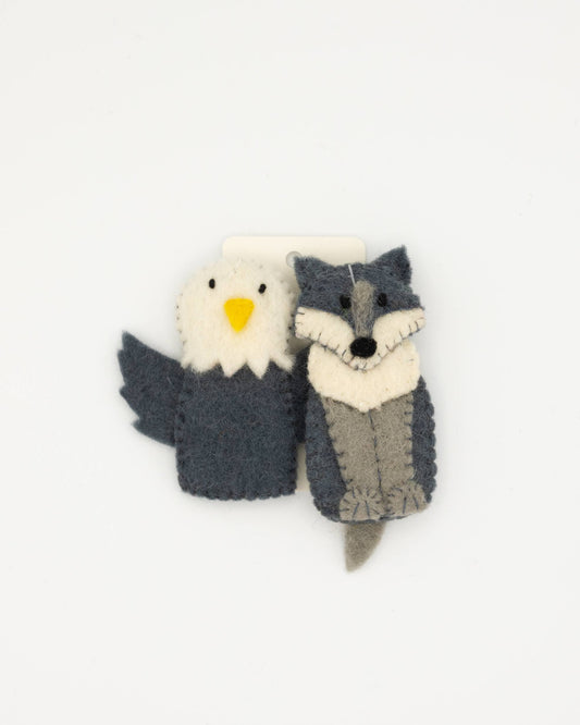 Finger Puppet - Eagle & Wolf Set