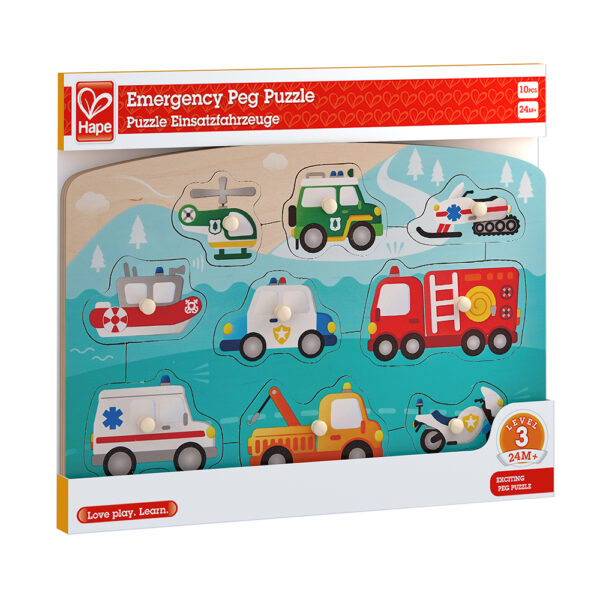 Emergency Vehicle Peg Puzzle