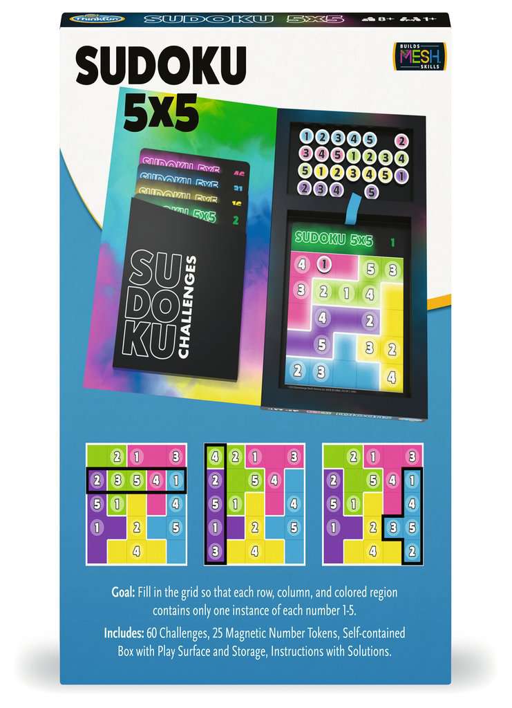 Sudoki 5x5 Mag Travel Puzzle Sudoki 5x5 Mag Travel Puzzle