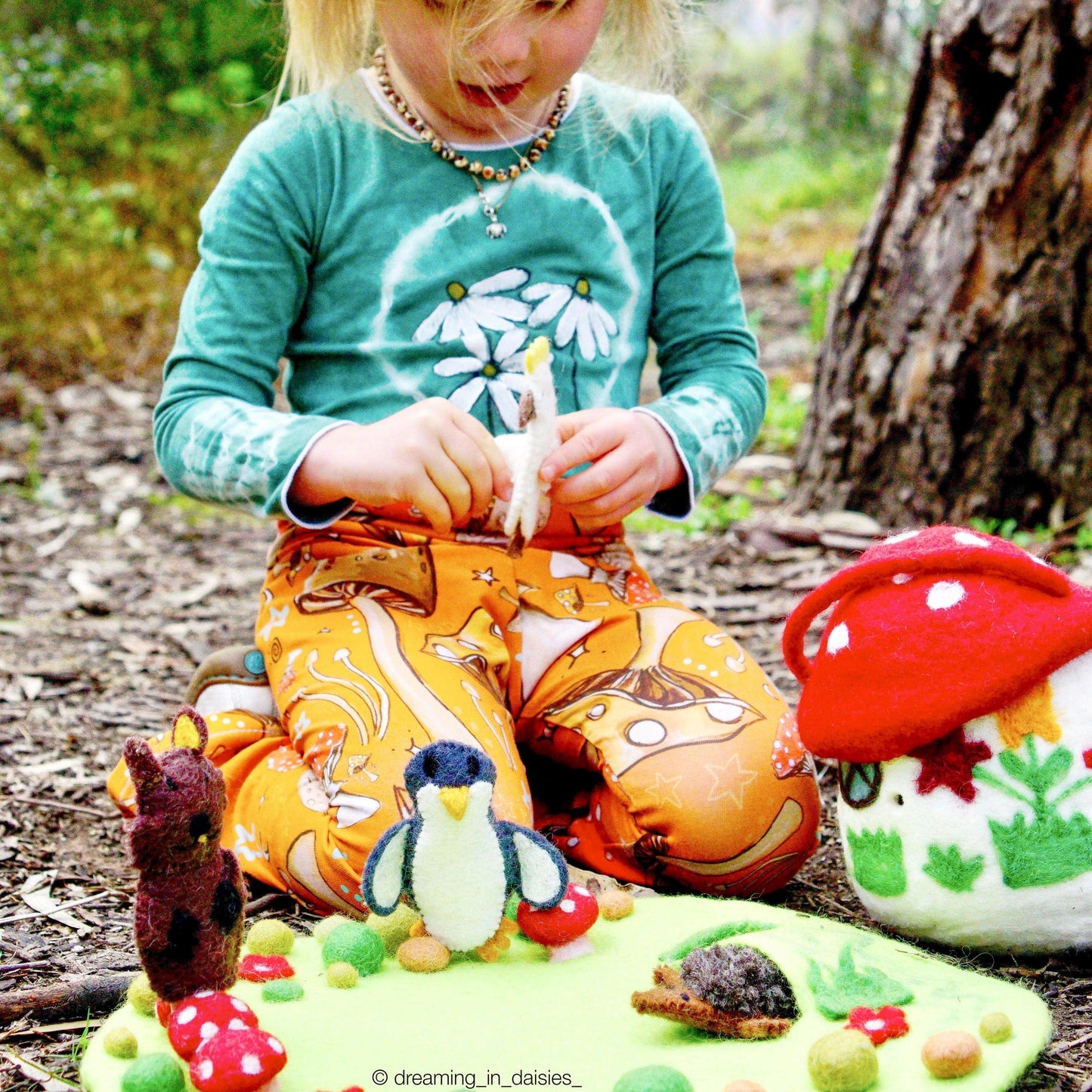 Fairy Toadstool Garden Play Mat Playscape