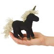Black Unicorn Finger Puppet